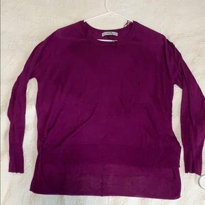 Gem color purple light sweater